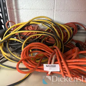 LOT OF EXTENSION CORDS