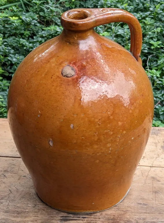 2 GAL SALT GLAZE OVOID CROCK JUG (WHITEWATER)