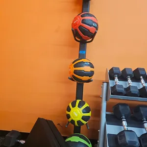Medicine balls & rack, 4, 6, 8, 10 & 12 lbs. balls