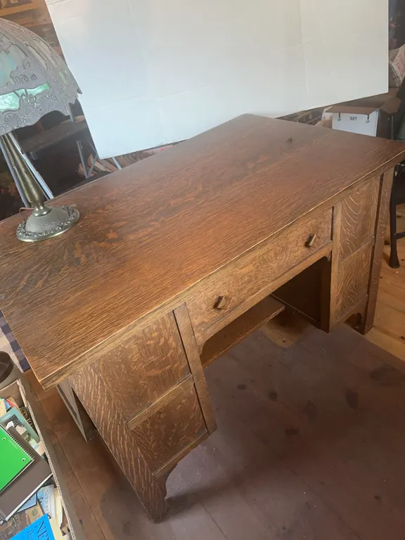 Antique Quarter sawn oak barrister bookcase desk