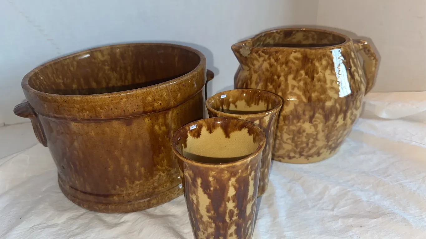 Rockingham and McCoy pottery-yellow ware
