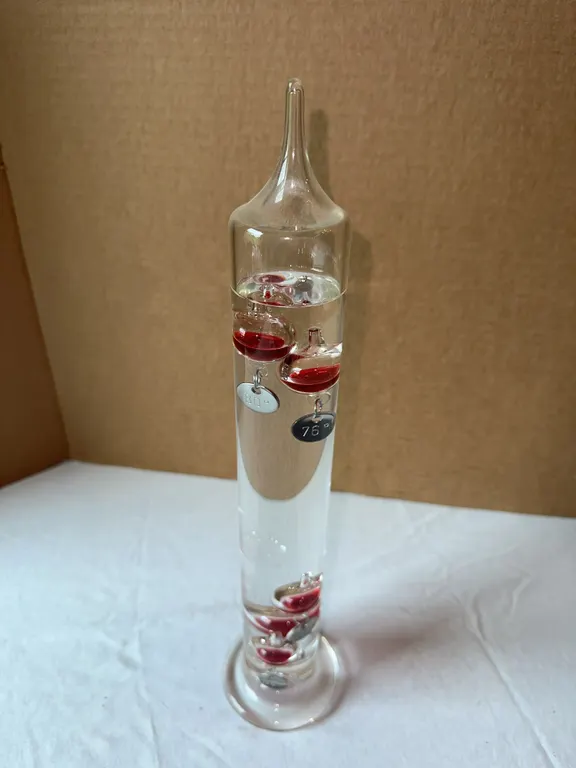Galileo glass thermometer
