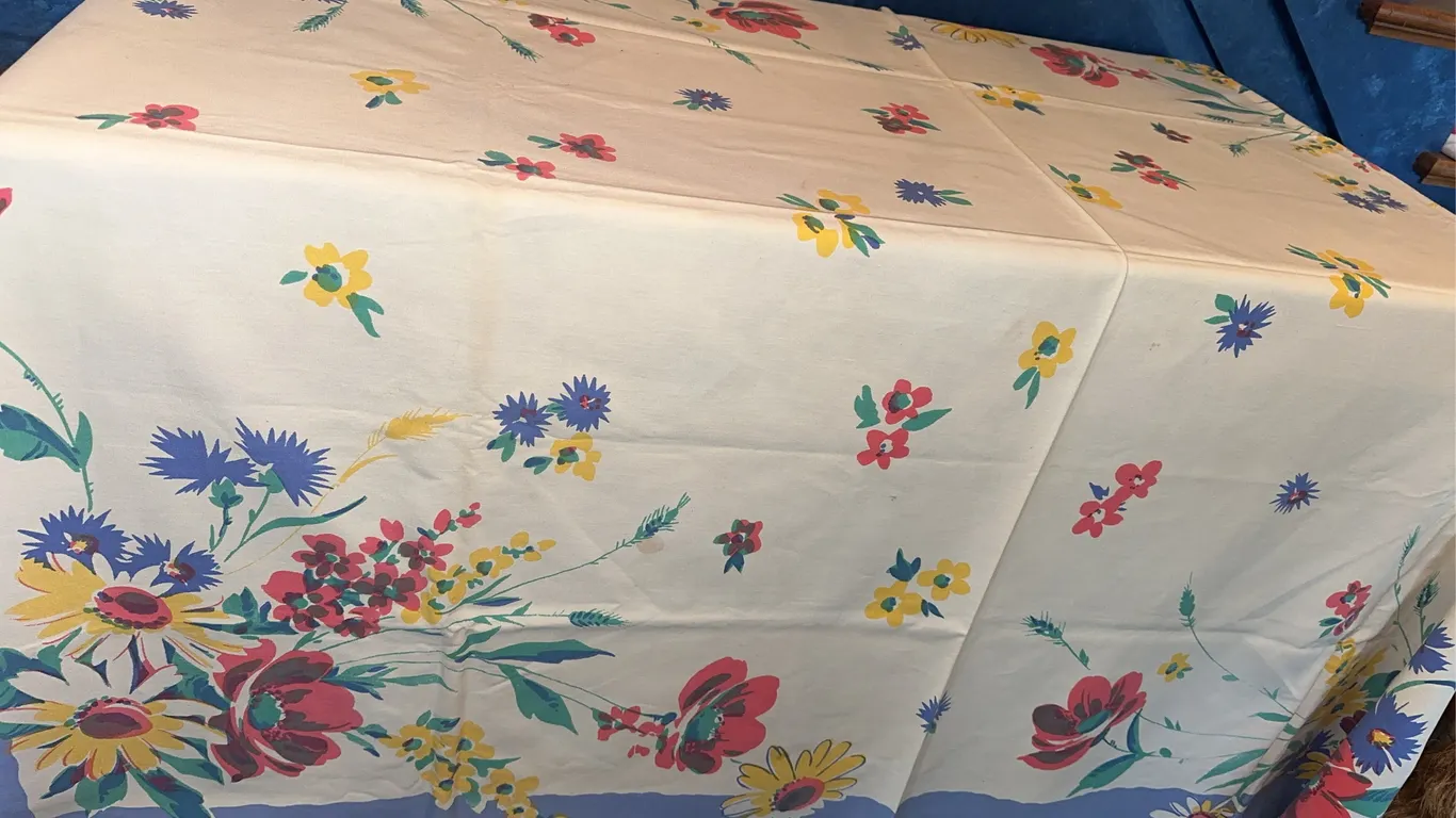 1950s printed tablecloth