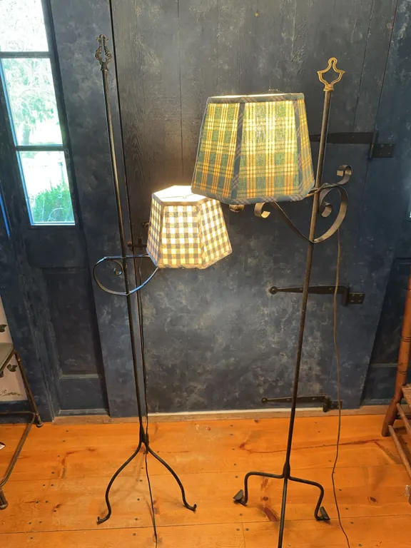 Rustic wrought iron floor lamps