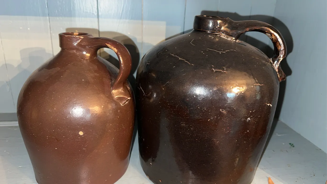 Two large stoneware jugs