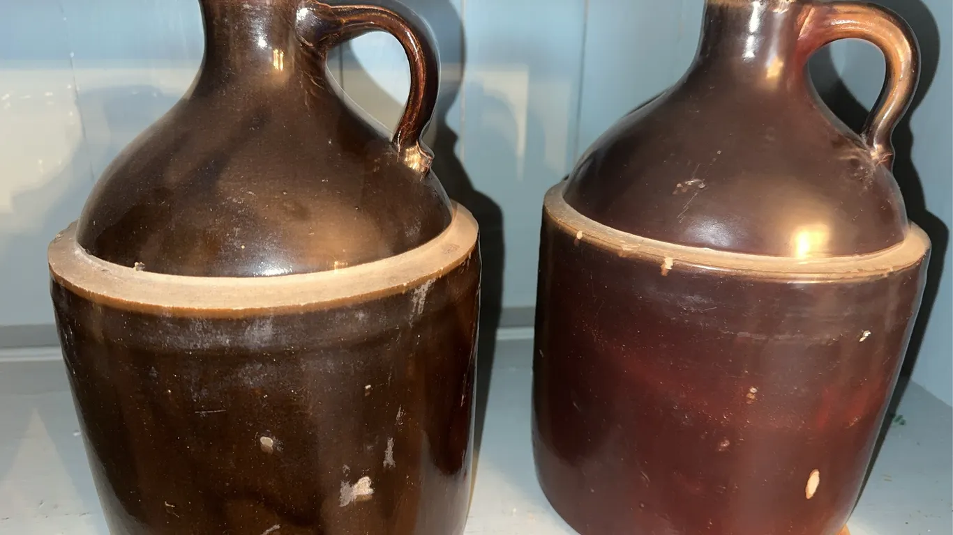 Two large stoneware jugs