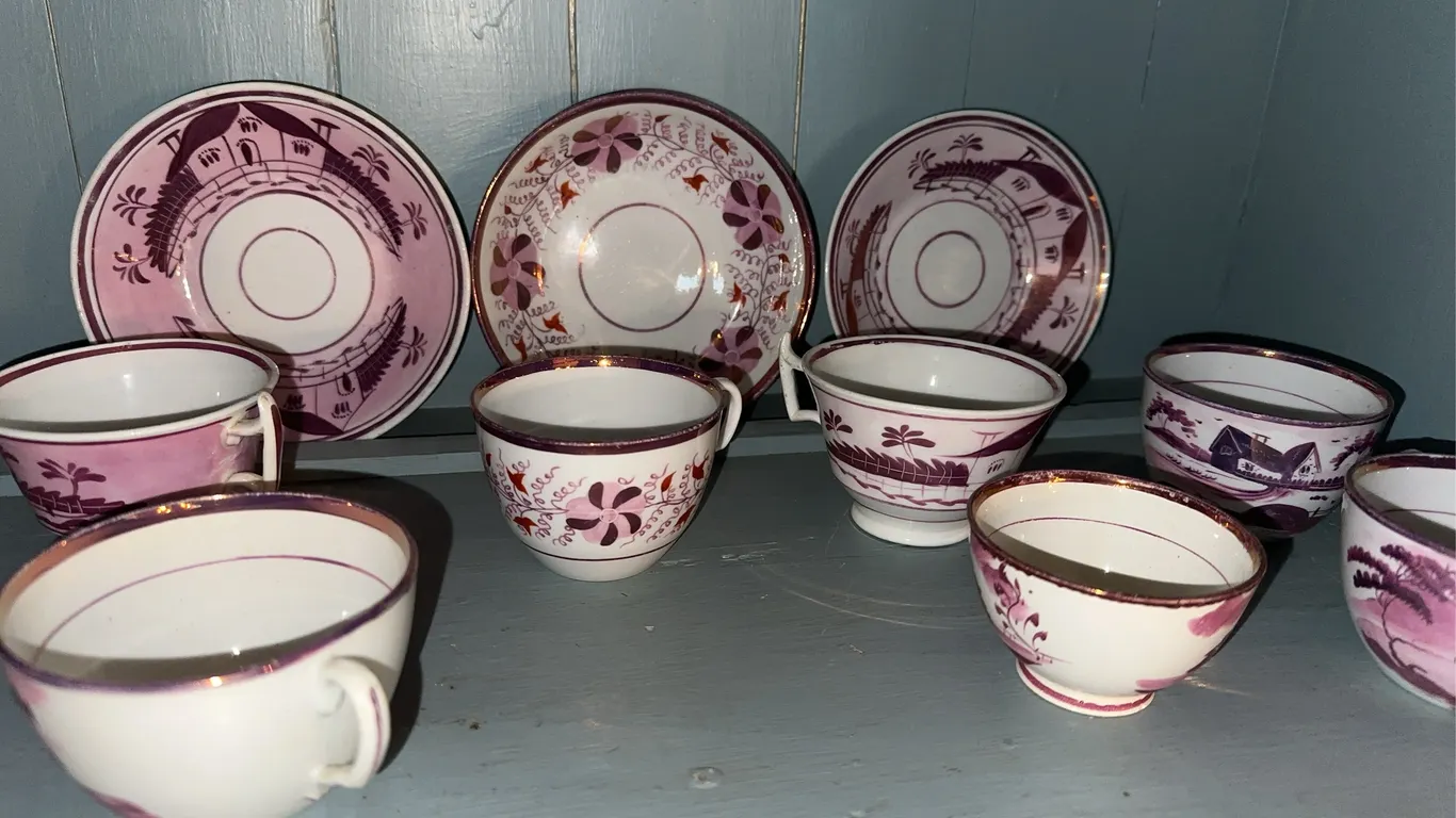 Asian vintage tea cups, saucers, etc.
