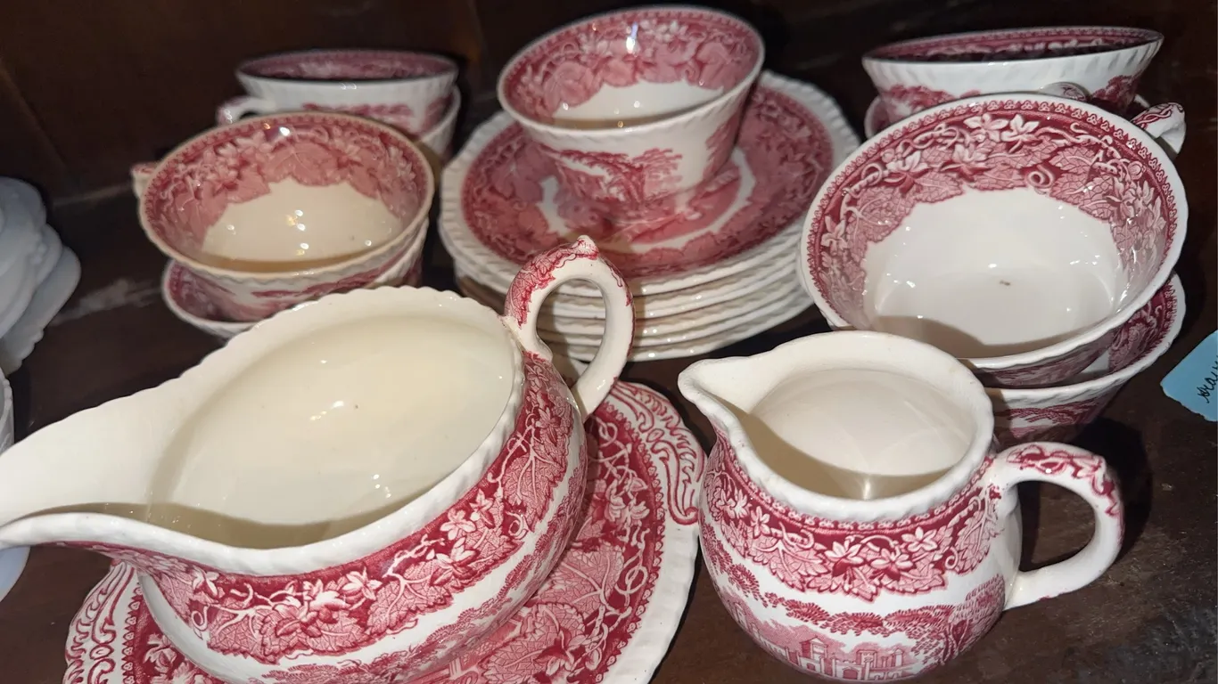 Red transfer ware – Mason’s Vista ironstone