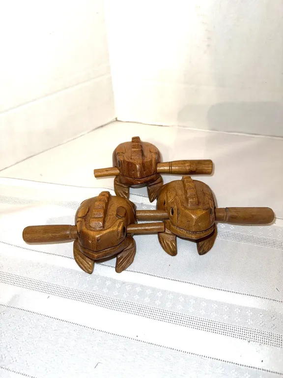 Unusual carved wood percussion instruments – GUIRO