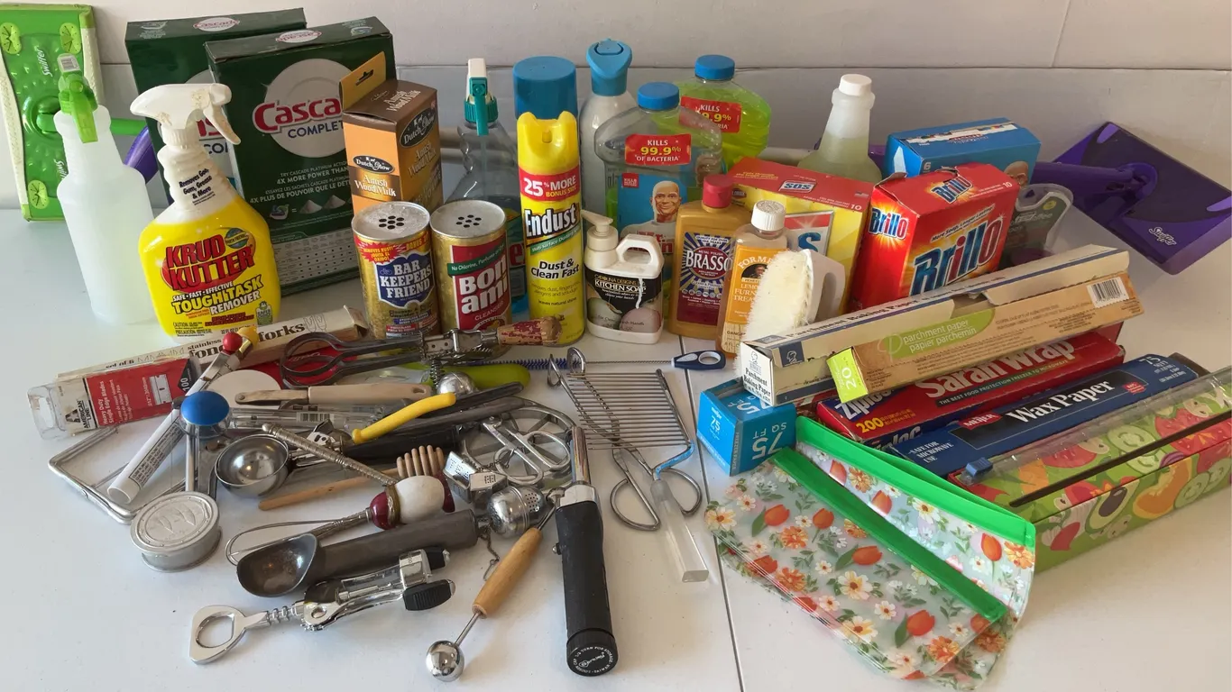 Cleaning Supplies, Dish Detergent, Wet Swiffer, Dry Swiffer, Kitchen Gadgets, Saran Wrap & More