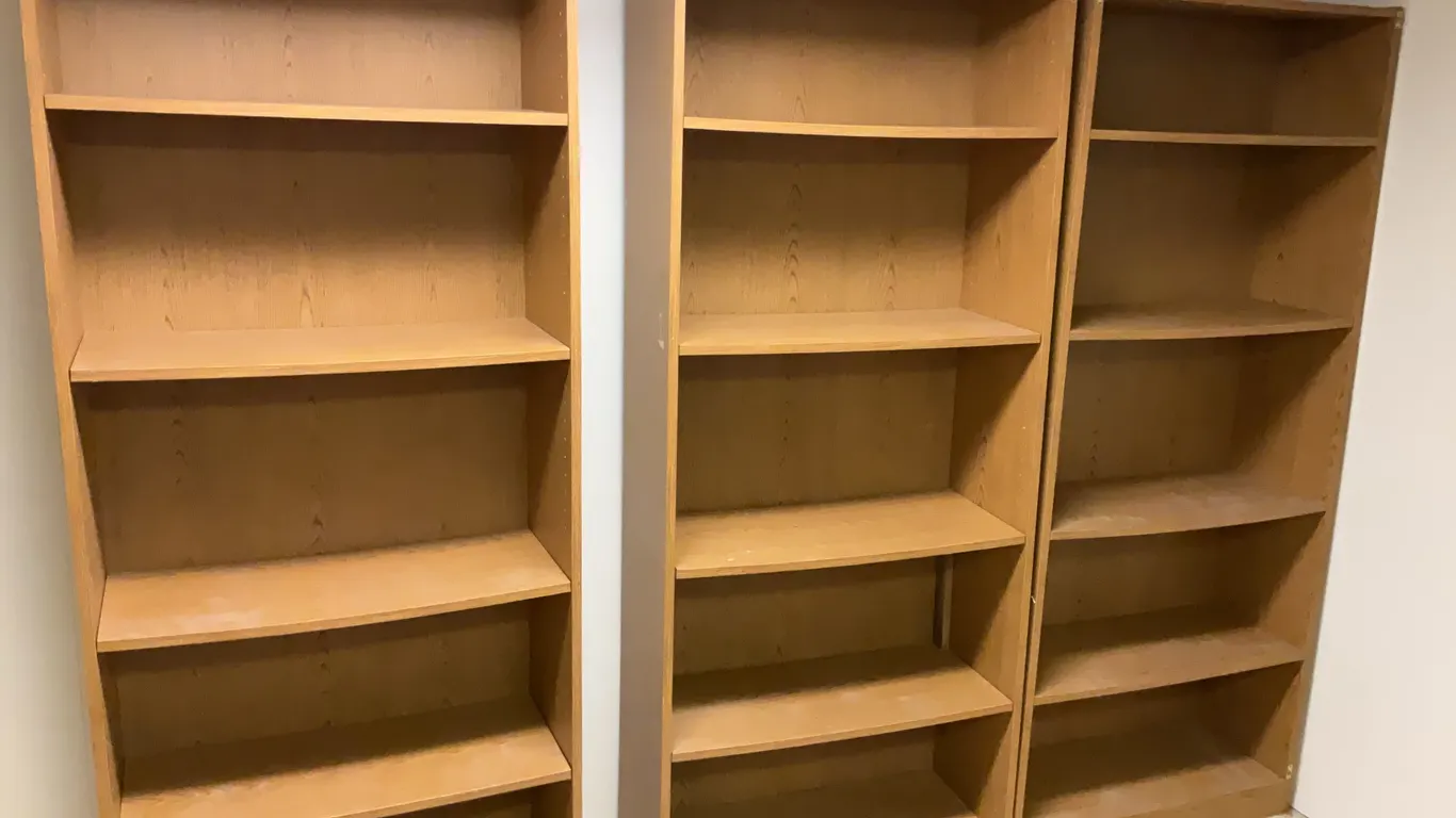 Three Wooden Book Shelves