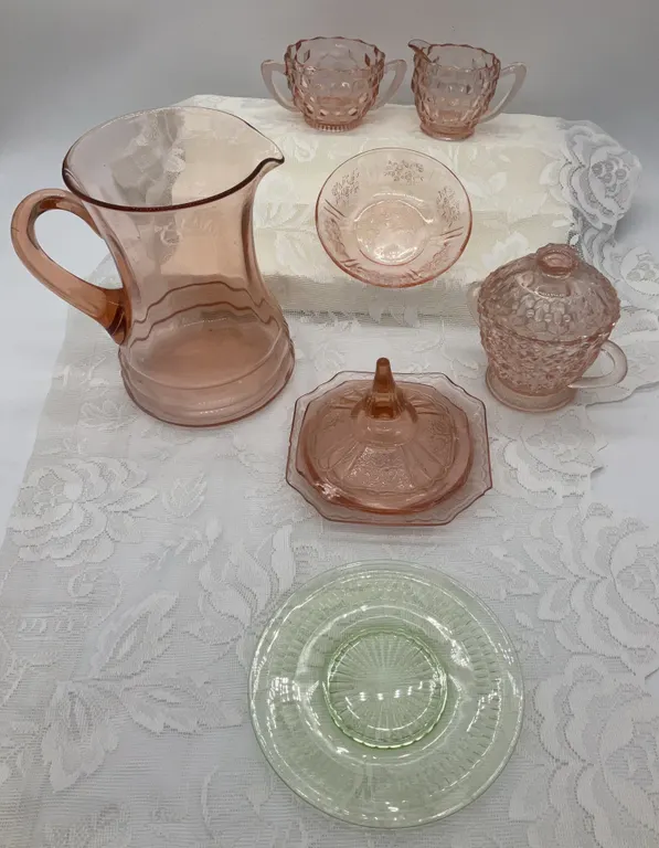 Vintage Pink Depression Glass