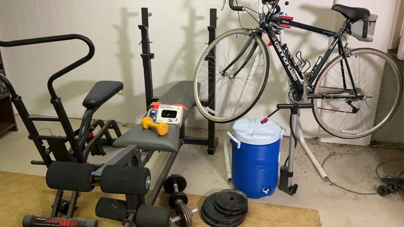 Excercise Equipment, Total Body Motion, Weight Bench, Ankle Weights, Cannondale Bicycle & More