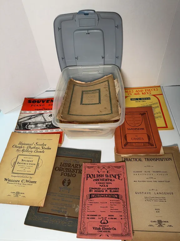 Bin Full of Sheet Music with Lid