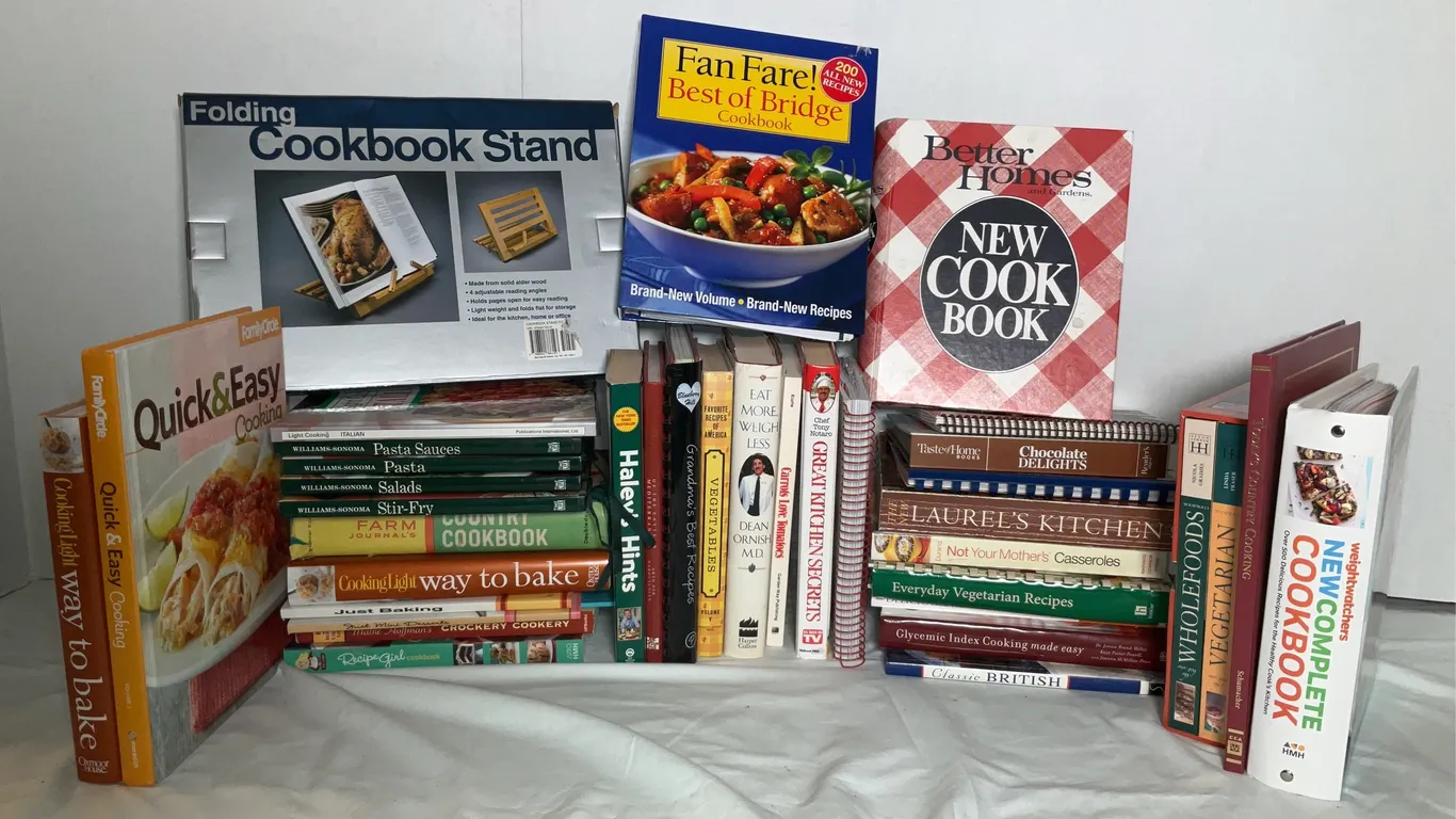 Large Assortment of Cookbooks, Including a Vintage Betty Crocker