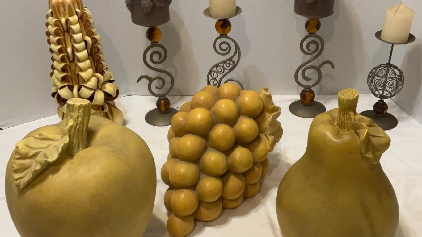 Candles and Decorative Fruit