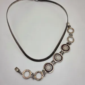 Sterling Silver Necklace with Bracelet