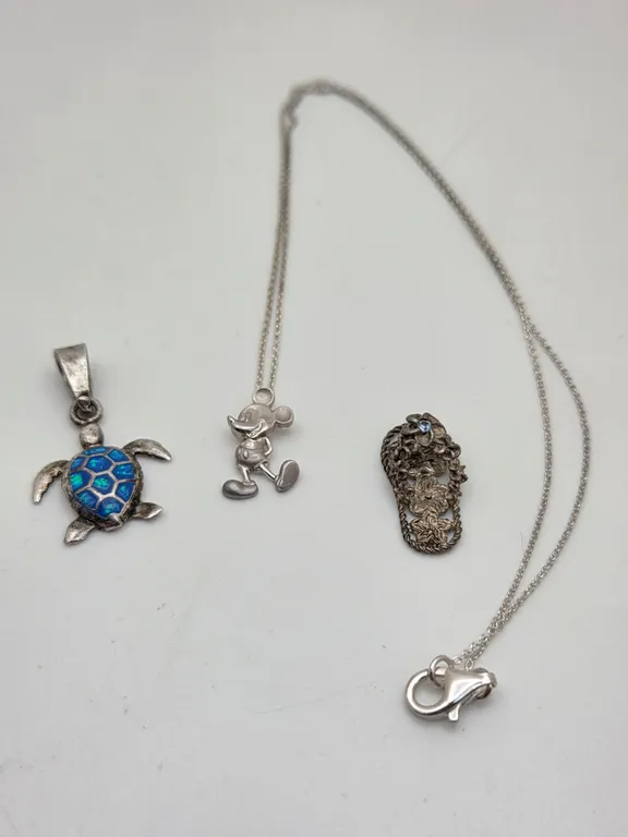 Sterling Silver Pendants Necklace