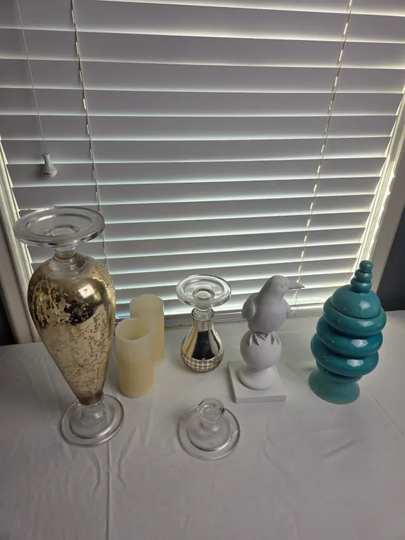 Candle Holder, electric candles and decor