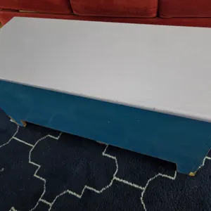 Painted wooden ottoman