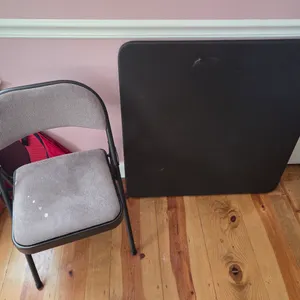 Fold up table with chair