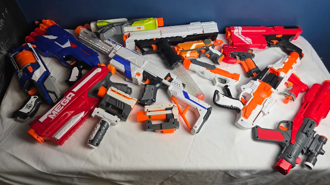 Large collection of Nerf Guns