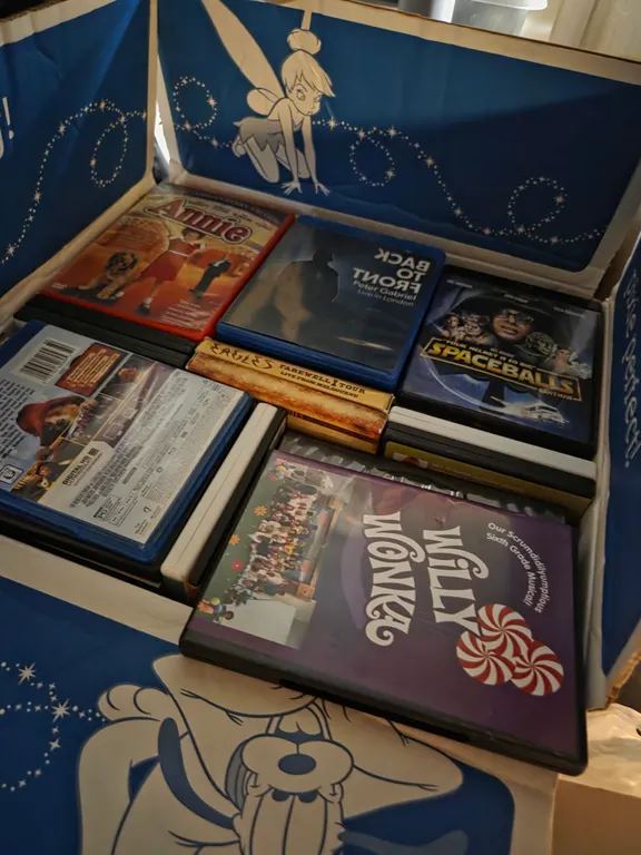 Box of DVD movies