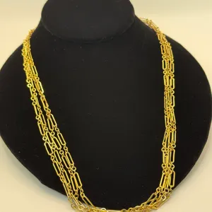 Sterling Silver Vermeil Paperclip Necklace