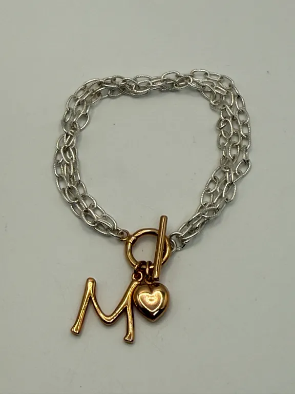 Sterling Silver "M" Bracelet