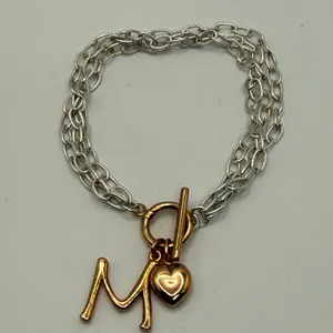Sterling Silver "M" Bracelet