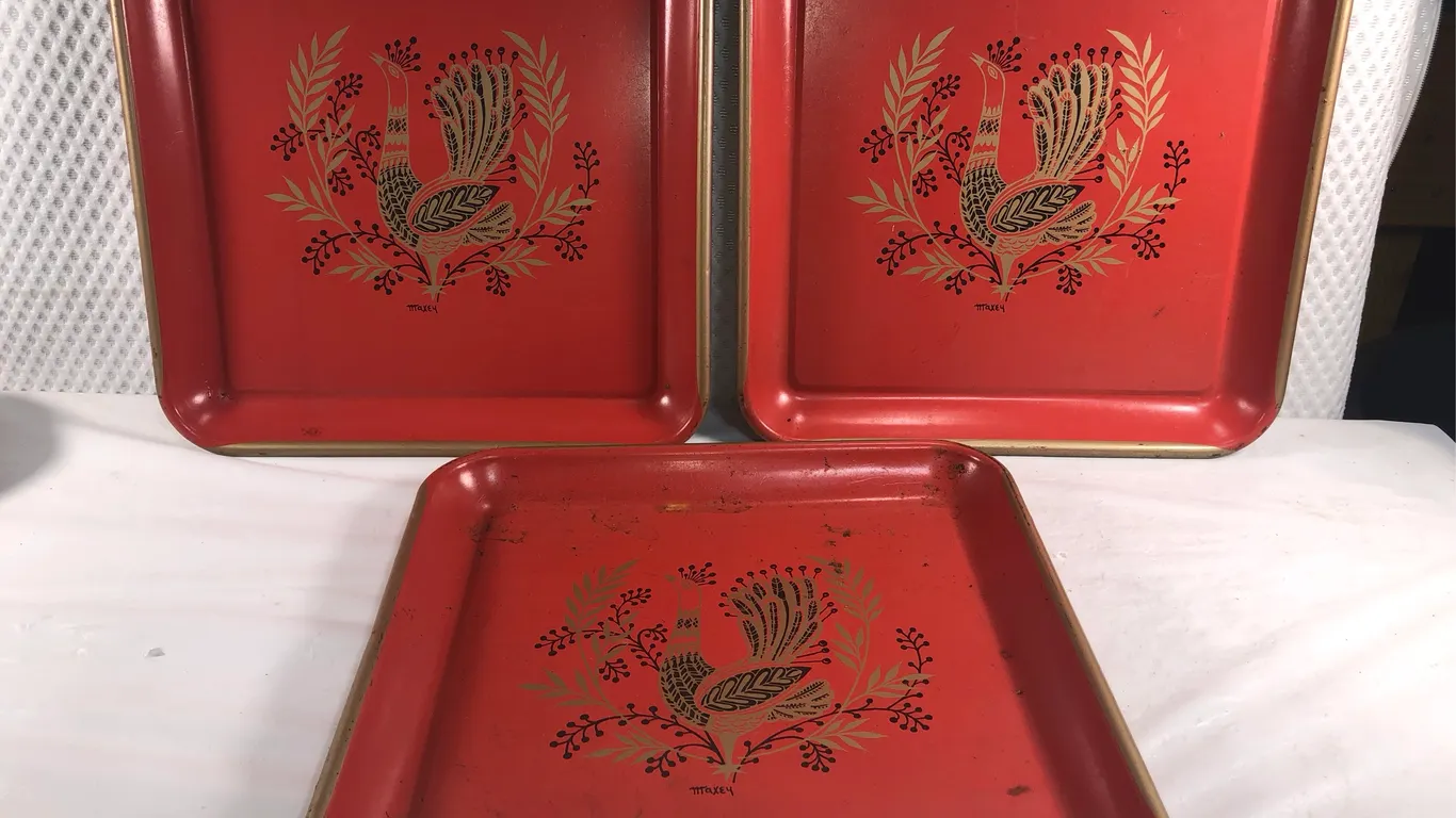 Vintage Maxey Serving Trays Group of Three
