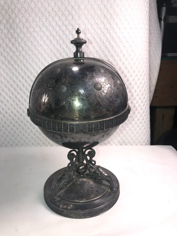 Antique Silver Plate Butter Dish
