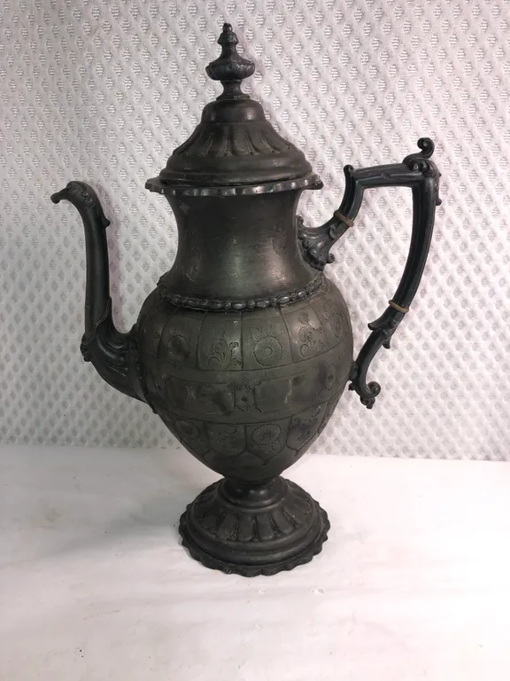 Antique Ornate Silver Plate Tea Pot