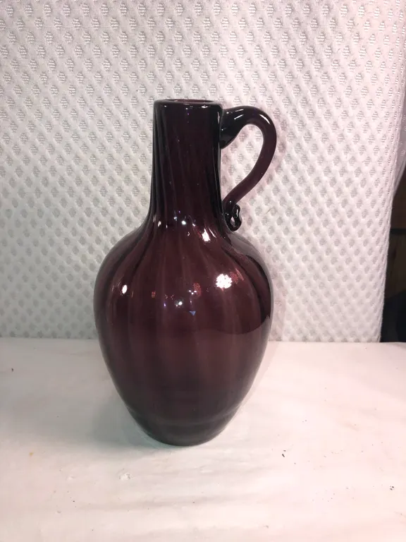 Vintage Hand Blown Amethyst Jug