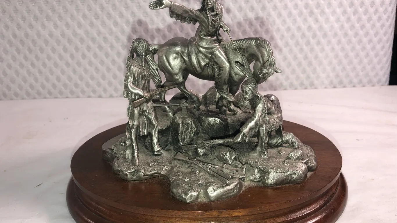 Chief Joseph Fine Pewter Sculpture by Sculptor Don Poland Released by Chilmark Pewter in 1988
