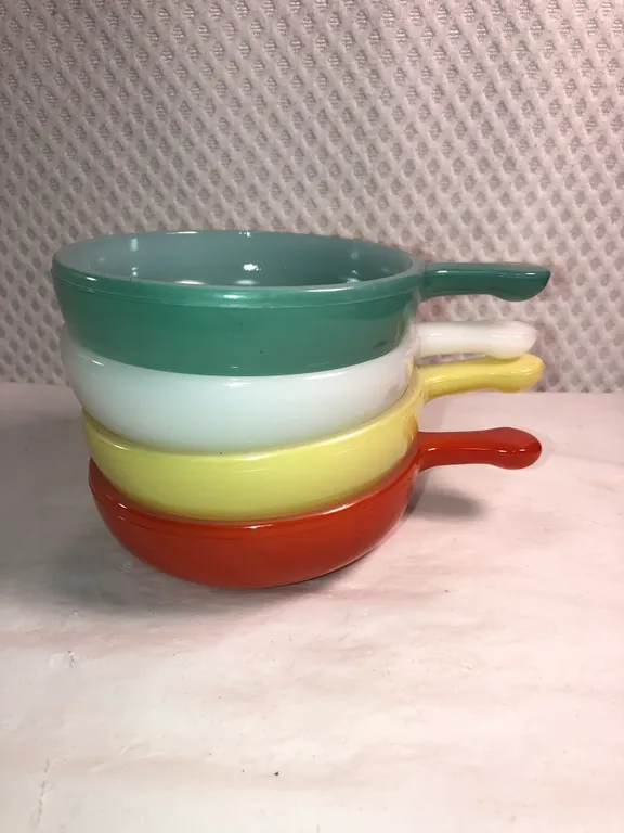 Vintage Glasbake Soup Bowls