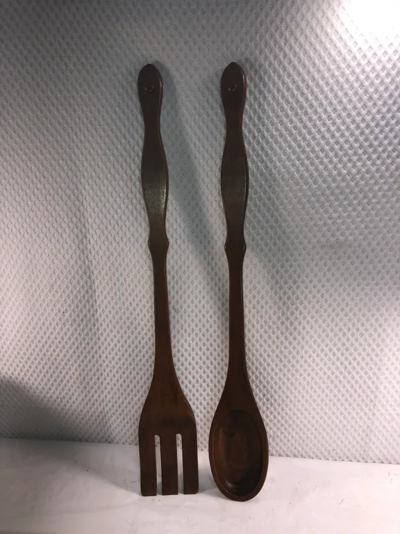 Vintage Wood Spoon and Fork