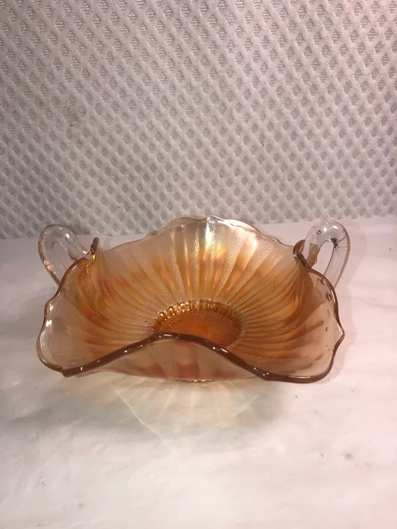 Fenton Marigold Carnival Glass Dish