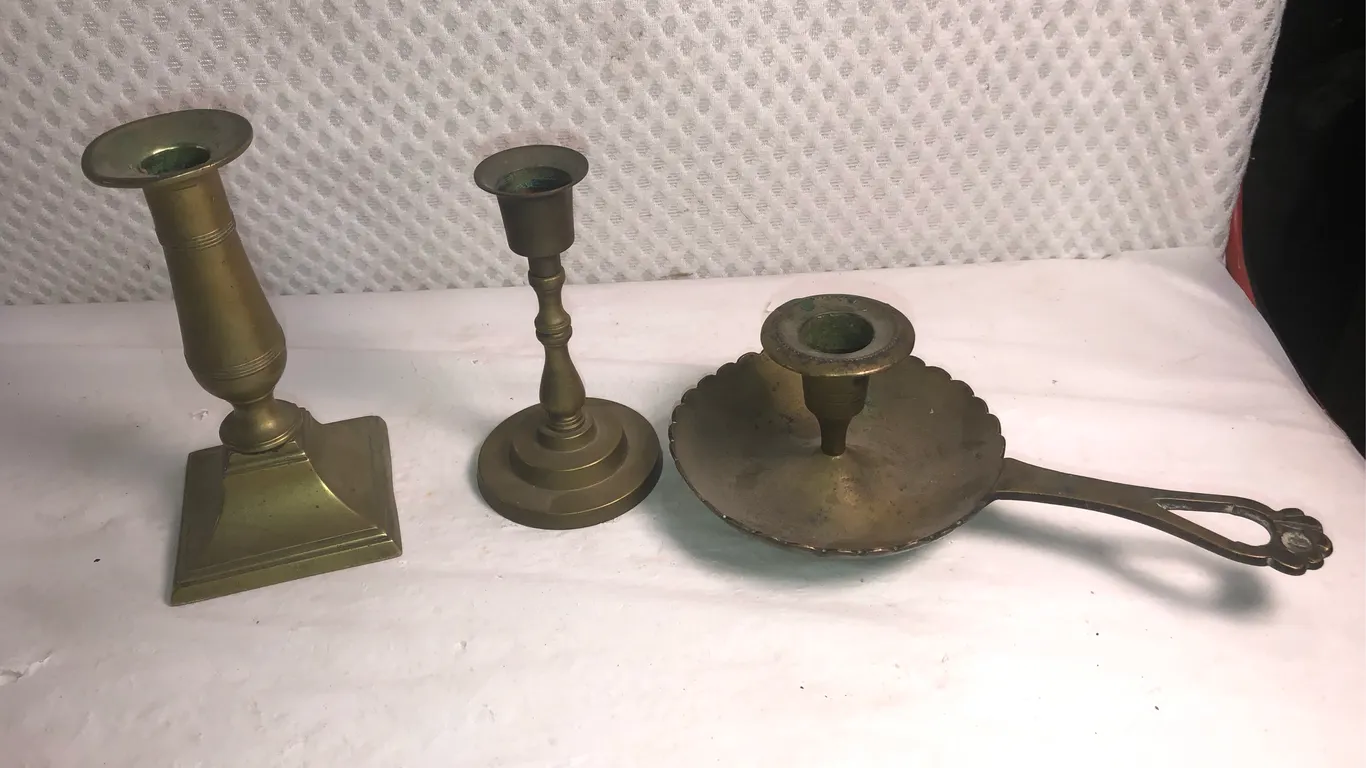Vintage Brass Candle Holders