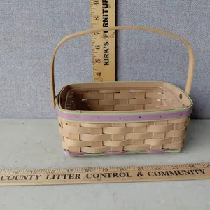 2015 Longaberger Mothers Day Basket W/Protector 9"X5.25"X3.5" Some Discoloration