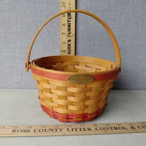 Signed 2002 Longaberger Woven Memories Basket 8.75"X7.25"X4.5" **3 Signatures**