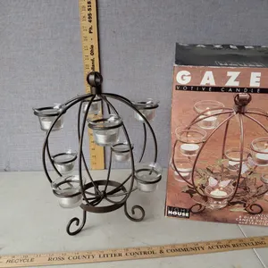 Gazebo Votive Candle Holder Set In Box