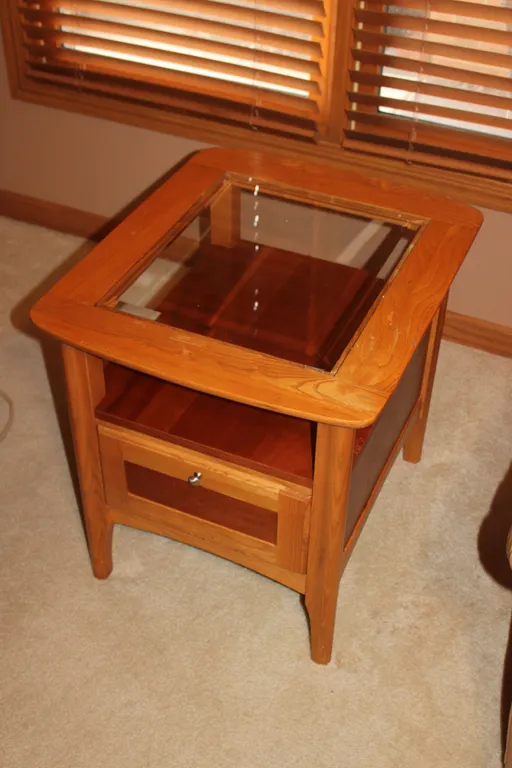 Glass Top End Table