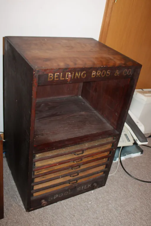 Belting Bros. & Co. Spool Silk Cabinet