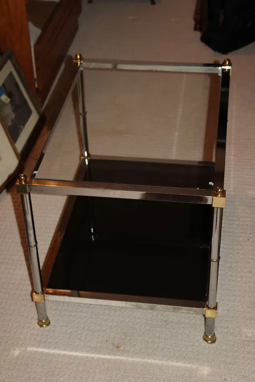 Chrome & Glass Side Table