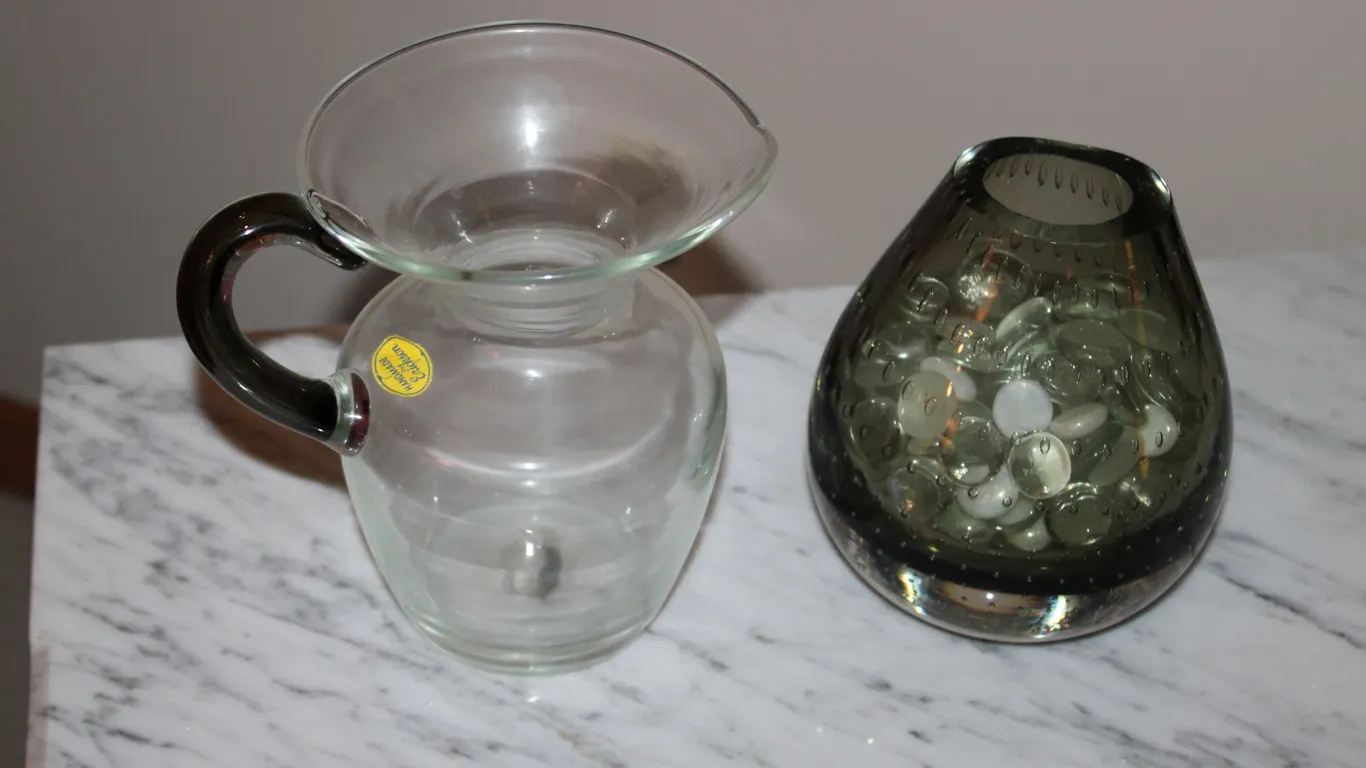 Erickson Art Glass Pitcher & Vase