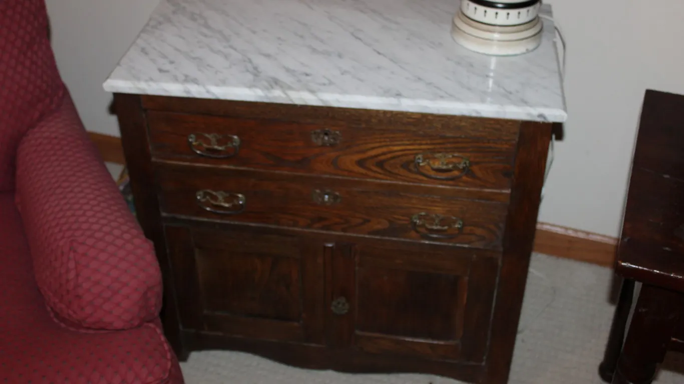 Victorian Marble Top Cabinet