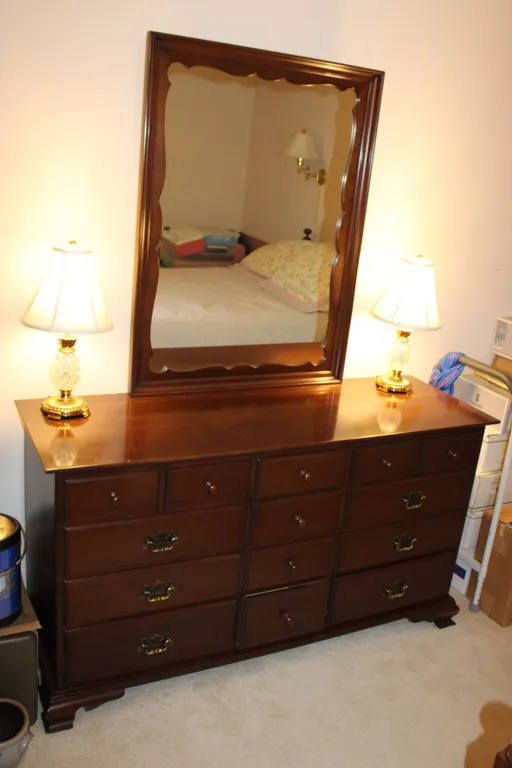 Colonial Cherry Dresser & Mirror