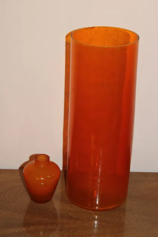 Orange Art Glass Vases