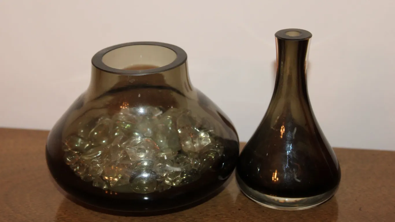 Smoky Glass Vases